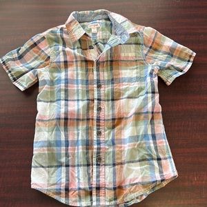 Boys collared button down plaid